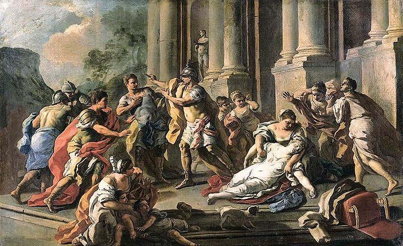 Francesco de mura Horatius Slaying His Sister after the Defeat of the Curiatii Sweden oil painting art